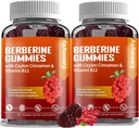 Berberine Supplement with Ceylon škorica - Bezcukrové organické Berberine 1500mg Gummy pre mužov a ženy - Podpora imunitného a metabolizmu a energie