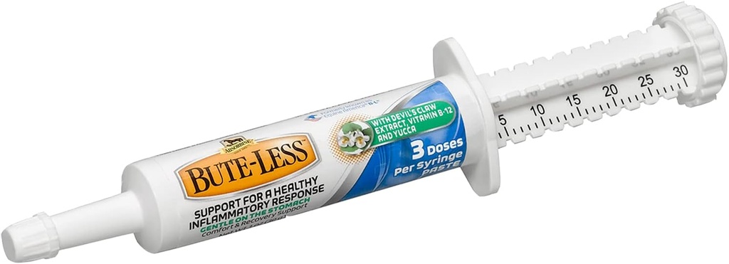 Absorbine Bute-Less Long-Term Horse Comfort & Recovery Supplement Paste, Gentle on Game, Devil