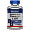 tnvitamíny Glukozamín, Chondroitín, & MSM (4000 MG - 240 kapsúl) pre mužov a ženy 