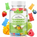 softbear Glukozamín Chondroitín Gummy pre dospelých, bezcukrový chondroitín a glukozamín Výživové doplnky pre spoločnú podporu, zmiešaná ovocná chuť, 60 grófov