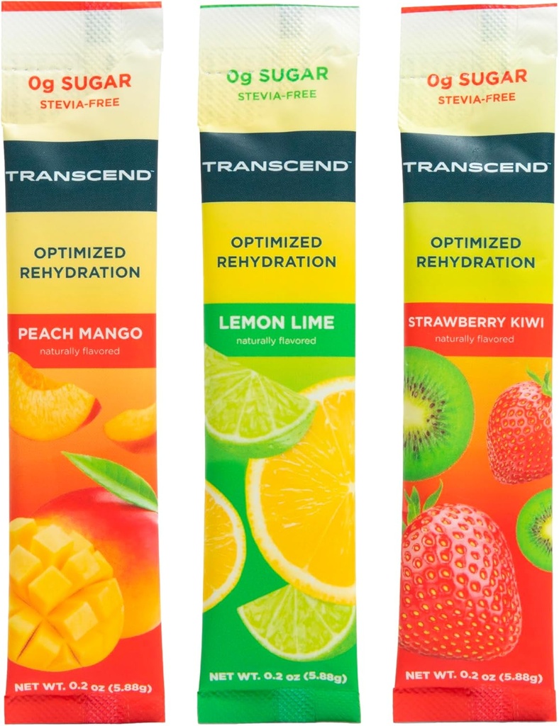 Transcend Hydratácia - Optimálna rehydratácia bez cukru alebo Stevia Plus BCAA a horčík - bez účinkov cukru v krvi - 30 - Pack