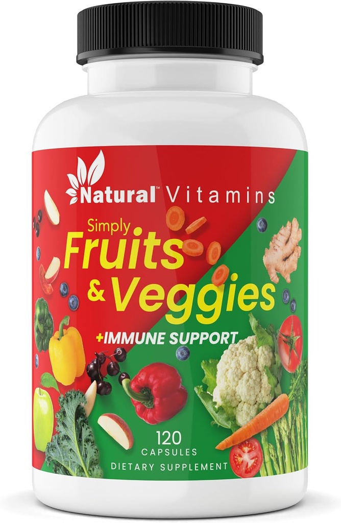 Ovocie a zelenina Supplement Kapsule - High-Potency Daily Wellness Blend - balené s esenciálnymi vitamínmi, antioxidanty a minerály - podporuje vyváženú výživu a optimálne zdravie (červená a zelená)