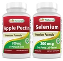 Najlepšie prírodné Apple pektín 700 mg & selén 200 mcg