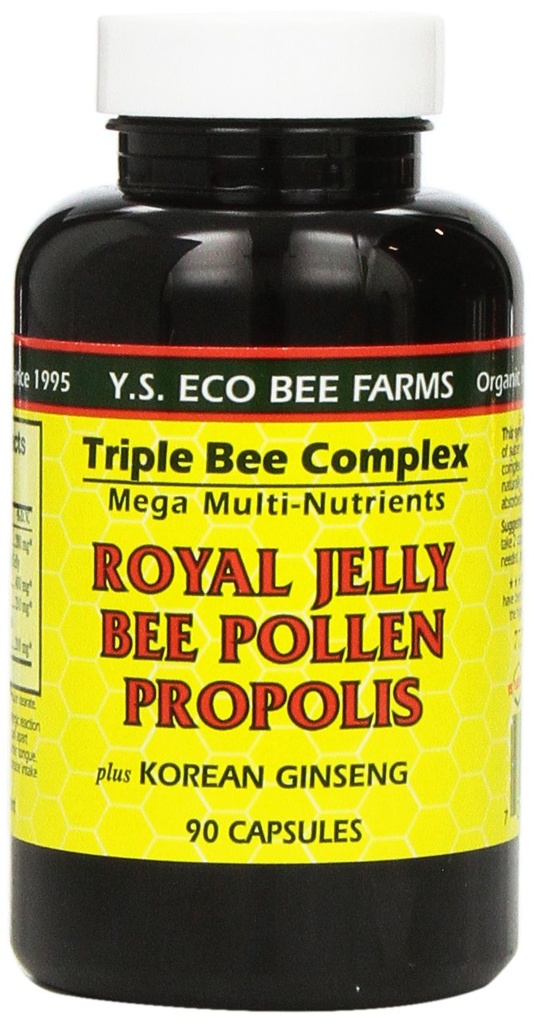 YS Organic Farmy: Royal Jelly Bee Pollen Propolis w/Ginseng 90 ct
