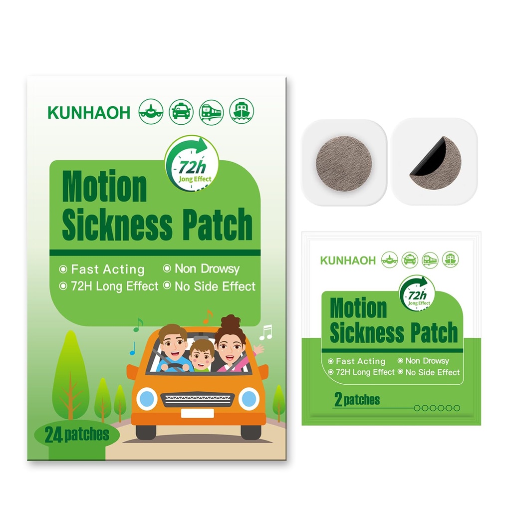 Choroba pohybu Patches, Morská choroba Patch s vodeodolný a non Drowsy 24 Počet