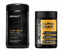 ONNIT Premium Alpha Brain Bundle - Nootropic Brain Supplement (90 Ct) + Black Label Citicoline Mental Speed, Attention & Cognitive Suplement (80 Ct) - podporuje zaostrenie, koncentrácia a pamäť