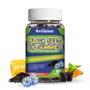 Black Seed Oil Gummies, Organic Black Cumin Oil Gummies, Black Cumin Seed Oil Organic 500mg, Chewable Black Seed and Honey Gummies, Vegan, 60 Gummies