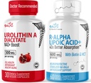 Prírodné fúzie Urolithin A Diacetát 500 mg & R Alpha Kyselina lipoová 600 mg (60 kapsúl) - Antioxidant/Energy Bundle