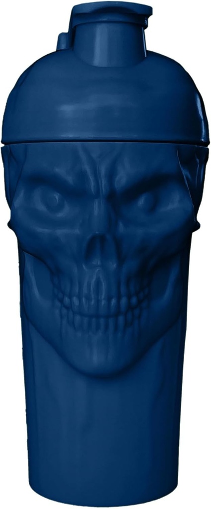JNX ŠPORTS kliatba! Skull Shaker Bottle, 24-Ounce, Navy Limited Edition, Supplement Mixer with Classic Loop Top