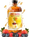 Organické tekuté prenatálne vitamíny pre ženy - prenatálne železo a folát, pre Natal Multivitamín pre ženy, prenatálny multivitamín pre ženy, vegánske prenatálne halálne Kosher prenatálne vitamíny, 32