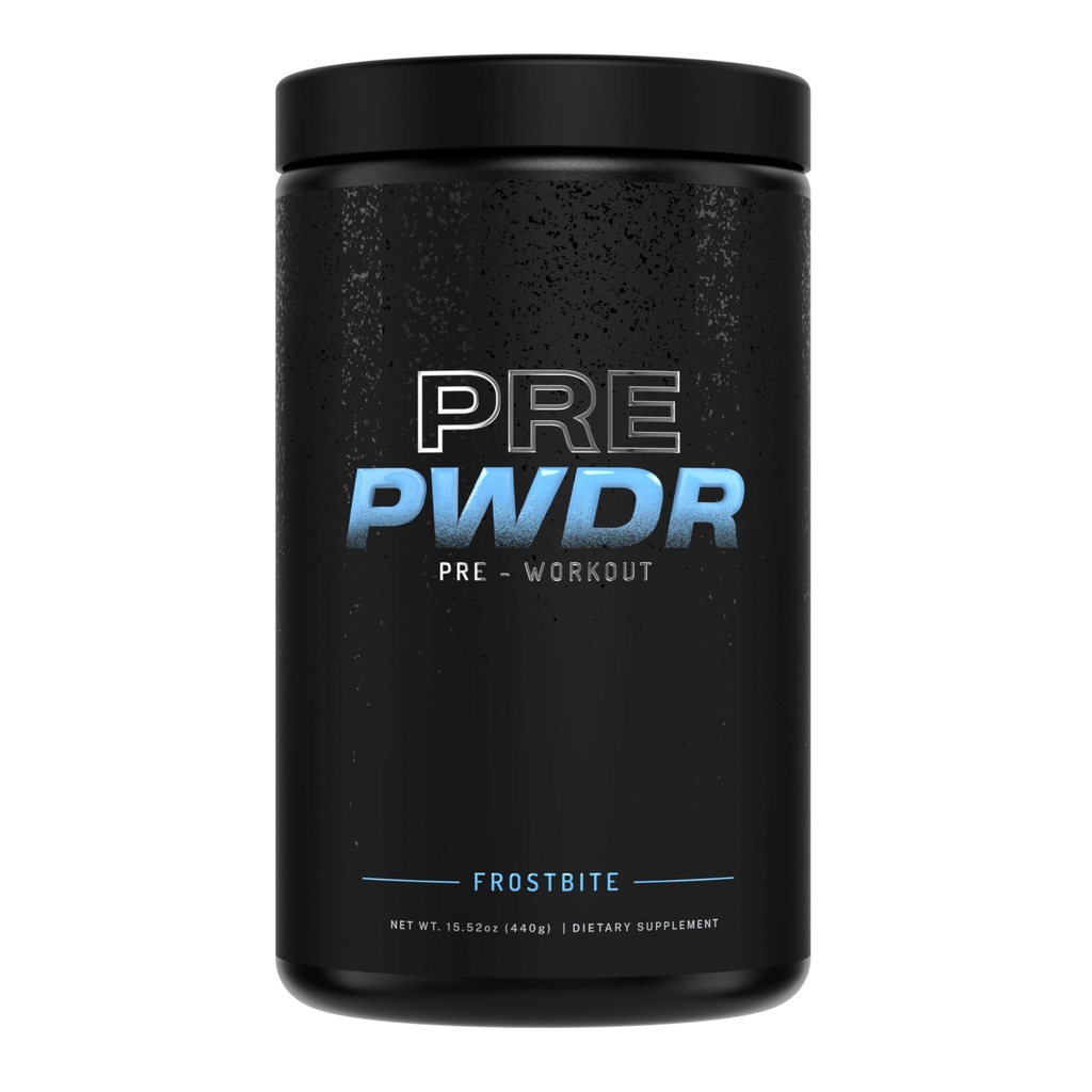 PWDRS prášok pred tréningom, všetky prírodné pred tréningom pre energiu, čerpadlo, vytrvalosť a sila, s kofeínom (Frostbite)