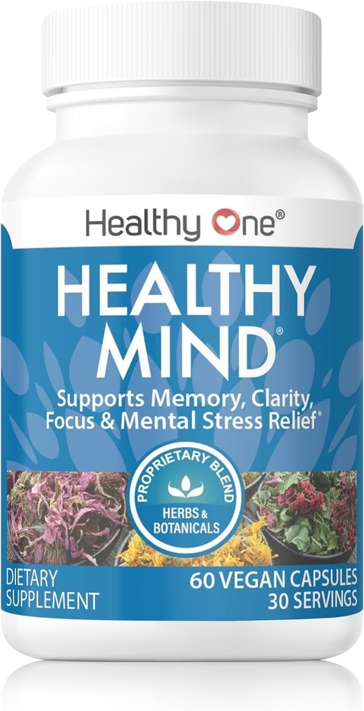 Zdravá myseľ - Bezpečná pre dospievajúcich - Mozog hmla - Kognitívna funkcia - Koncentrácia - Zameranie - Neurálna optimalizácia - Mood - Ginkgo Biloba - Ginseng - Rhodiola - Bacopa - Gotu Kola - Zelený čaj - 150 Gróf