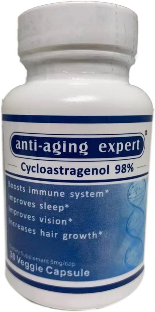 Cykloastragenol 98% Mikronizované Telomere Doplnky 5 mg, 30 Vegetariánske kapsuly, 1 fľaša