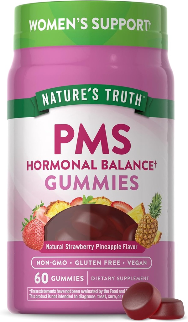 Príroda Pravda PMS Hormonálna Balance Podpora Gummy pre ženy 