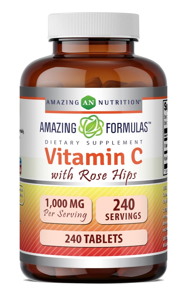 Amazing Formulates Vitamín C s Rose HIPS Supplement 