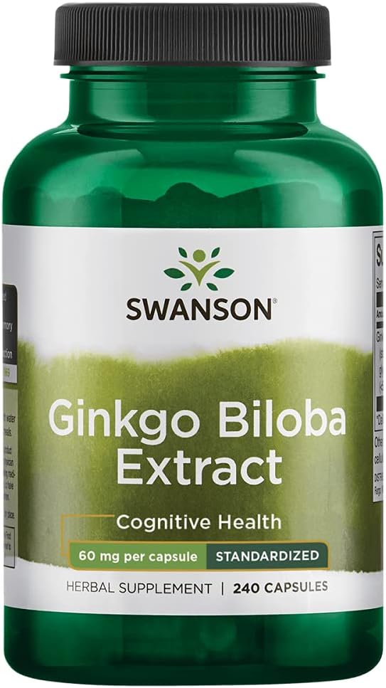 Swanson Ginkgo Biloba Extract 24% 60 Milligrams 240 Kapsule