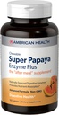 American Health Super Papaya Enzyme Plus - 180 žuvacie tablety - After-Meal Supplement - Non-GMO - 60 porcií