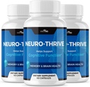 Vive MD Neuro Thrive Brain Supplement - Oficiálna formula - Neuro Thrive PQQ, Neuro Thrive, Extra sila s extraktom Ginkgo Biloba, Sibírsky ženšen extrakt - (3 balenia)