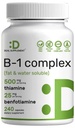 DEAL DOPLŇUJÚCE vitamín B1 500mg s Benfotiamínom, 240 kapsúl 2 v 1 Vylepšené Formula 
