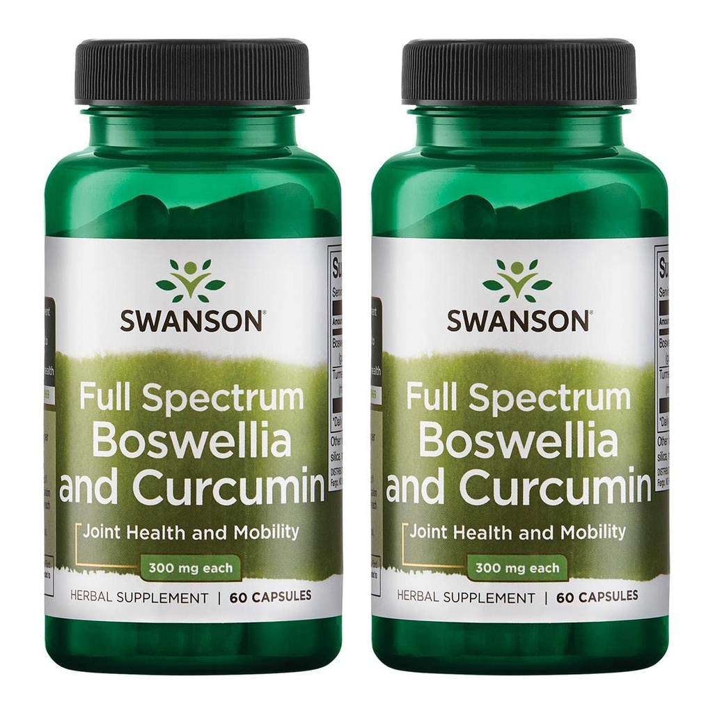 Swanson Full Spectrum Boswellia & Curcumin Natural Wellness Formula - (60 kapsúl) (2 balenia)