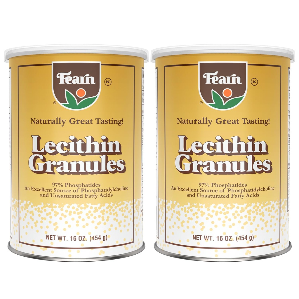 Fearn Natural Foods Soy Lecithin srsť s tučným emulgátorom s esenciálnymi živinami pre zdravie, zlepšuje textúru koláčov, chleba a DIY Gumies, 16 Oz (Stock of 2)
