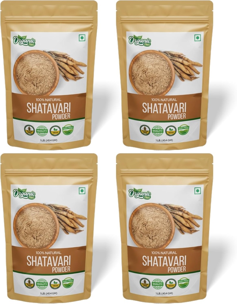 Embrace Vaša vitalita: Výživa Vaša Feminine Essence s Shatavari Powder Organic Blend - 16 Ounces (Pack of 4) - A Pure and Natural Ayurvedic for Holistic Women's Health Support