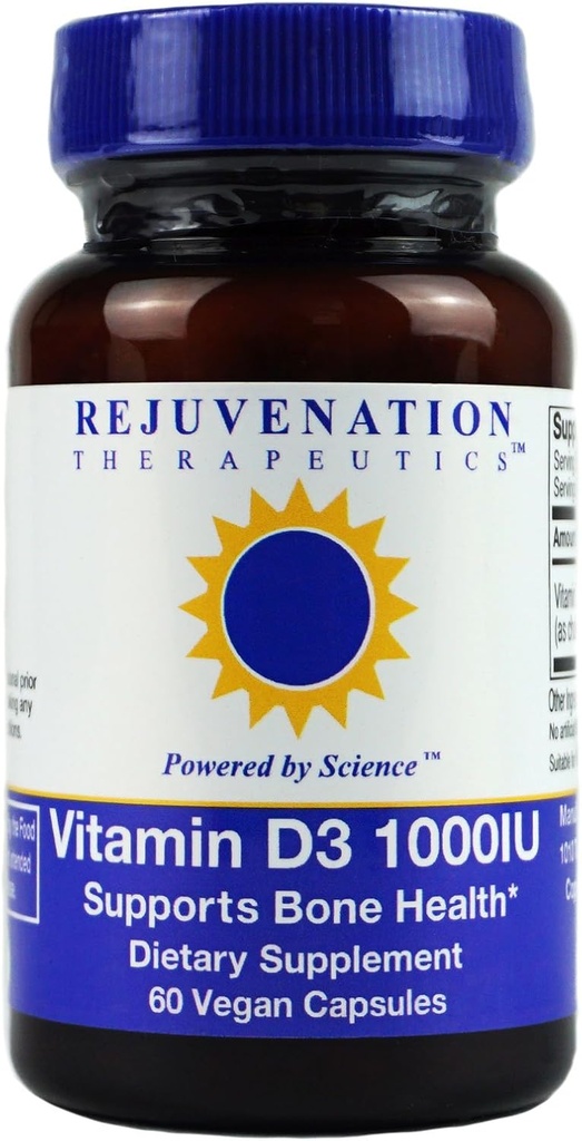 Omladzovanie liečby Vitamín D3 - Podpora zdravia kostí (60 vegánskych kapsúl)