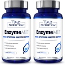 1MD Nutrition EnzymeMD - Digestive Enzymes Supplement - Dr. Formulovaný 18 Rastlinné enzýmy - Gas & Bloating Support 120 Kapsule (2-Pack)