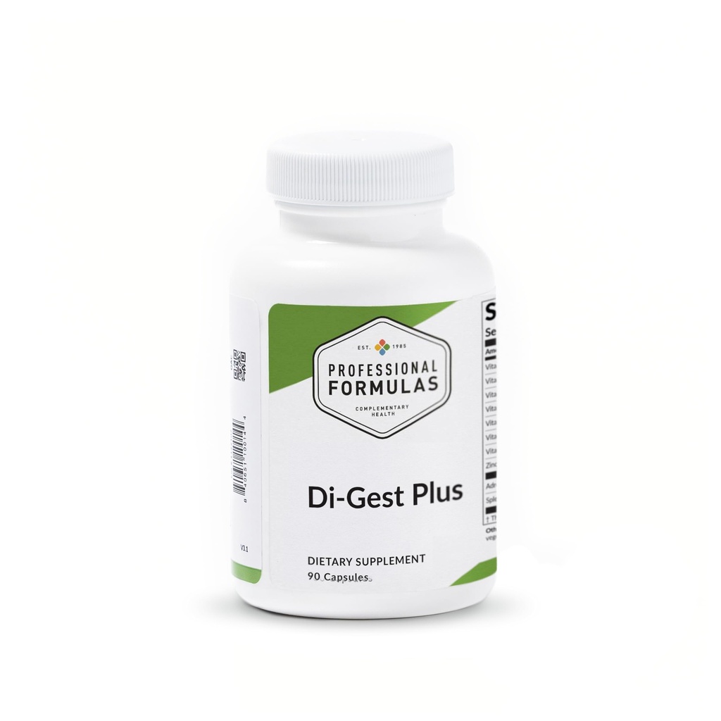 Profesionálne formuly Di-Gest Plus - Betaín, L-Glutamic Acid, Pankreaten, Papain a Pepsin pre zdravé trávenie, živina Absorpcia, a Gut Lining - Hypoalergenic, Gluten Free, 90 Kapsule