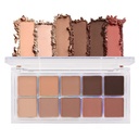BINGBRUSH 10 Farby hnedý očný tieň Paleta, Teplé Toned High Pigmented Matte Eyeshadow, Prírodné neutrálne očné tiene Ultimate Make-up Paleta, vibrujúce tvoria Palety Kit