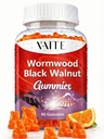 Black Walnut Wormwood Gummies - Bylinné doplnky s Artemisia Annua Herb & Juglans nigra Hull pre trávenie Wellness & Natural Body Čistenie, Non-GMO & Gluten Free Supplements - 60 Gummy Chewables