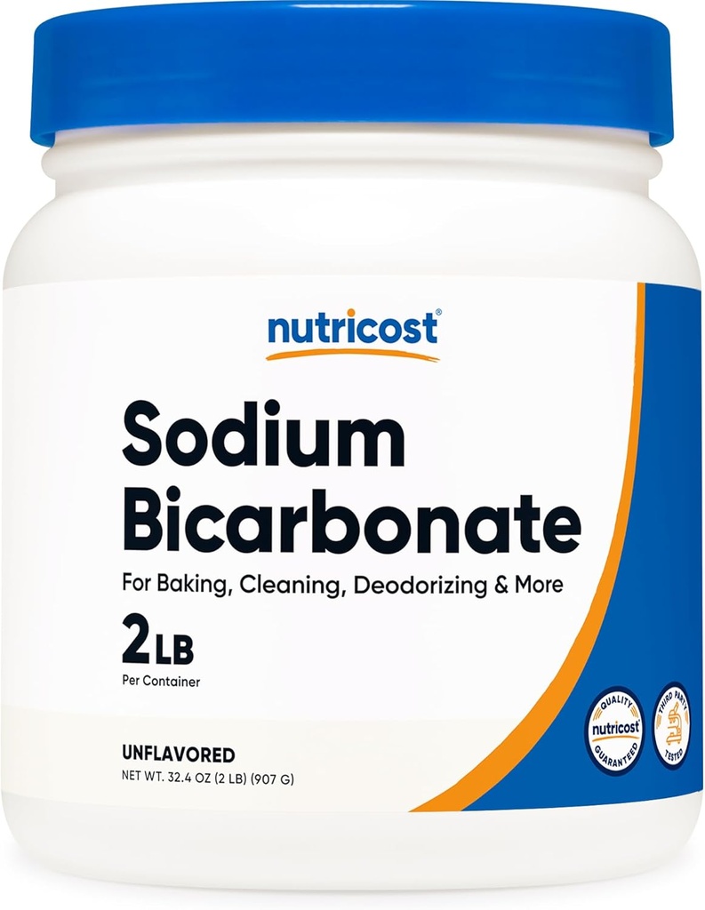 Nutricost bikarbonát sodný (2 LB) - 600mg per serving, non-GMO, bez lepku