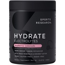 Športový výskum ® Hydratačný Electrolytes Powder - bez cukru a prirodzene ochutený vitamínmi, minerálmi a kokosovou vodou - podporuje hydratáciu - malinová limonáda - 90 porcií