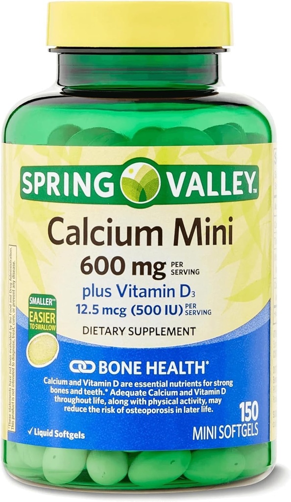 Jarné údolie Vápnik Plus Vitamín D3 150 Mini Softgels 