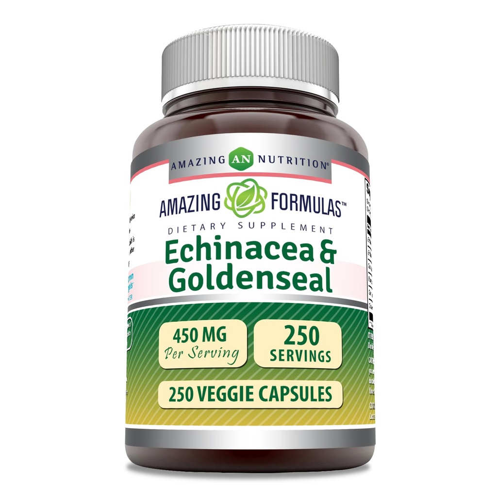 Amazing Formules Echinacea with Goldenseal Supplement 