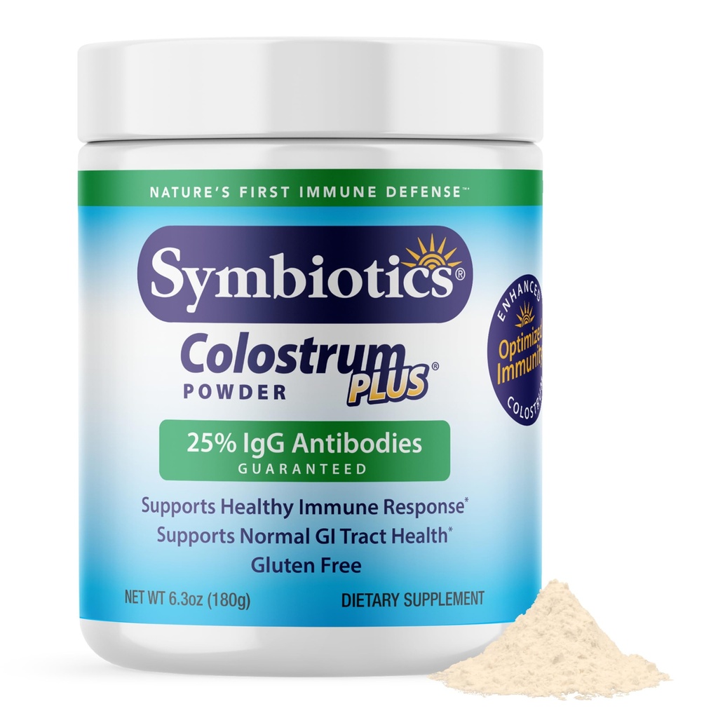 Symbiotiká Colostrum Plus prášok doplnok pre podporu imunity, 6.3 Ounces (180 g)