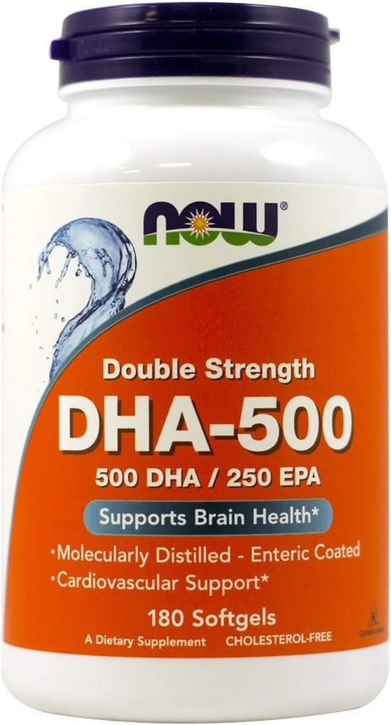 NOW Foods - Dha- 500Mg 180 Sgels (Pack of 2)