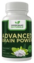 GREEN VALLEY NATURALS - Advanced Brain Power - podporuje zdravé, normálne funkcie mozgu, Zameranie a koncentrácia, klinicky formulovaný na podporu zdravého mozgu jasnosť. (1 fľaša, 60, počet)