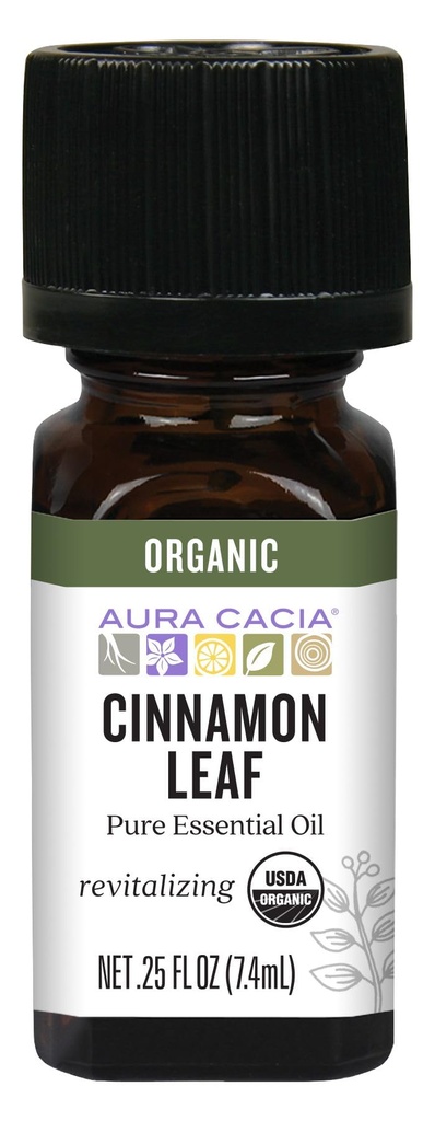 Aura Cacia Organic Carmon Leaf Essential Oil, 0.25 Ounce