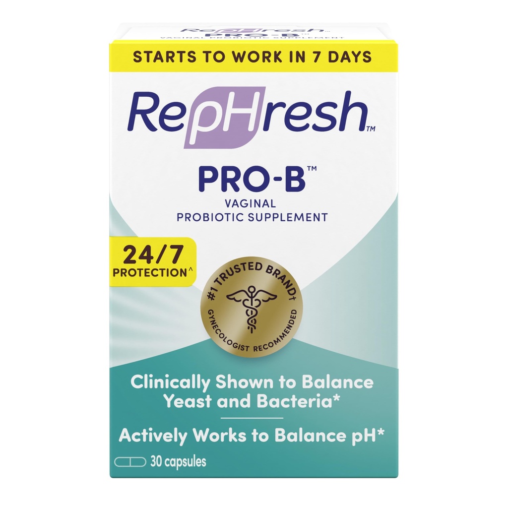 RepHresh Pro- B Probiotic Supplement for Women, 30 Perorálne kapsuly
