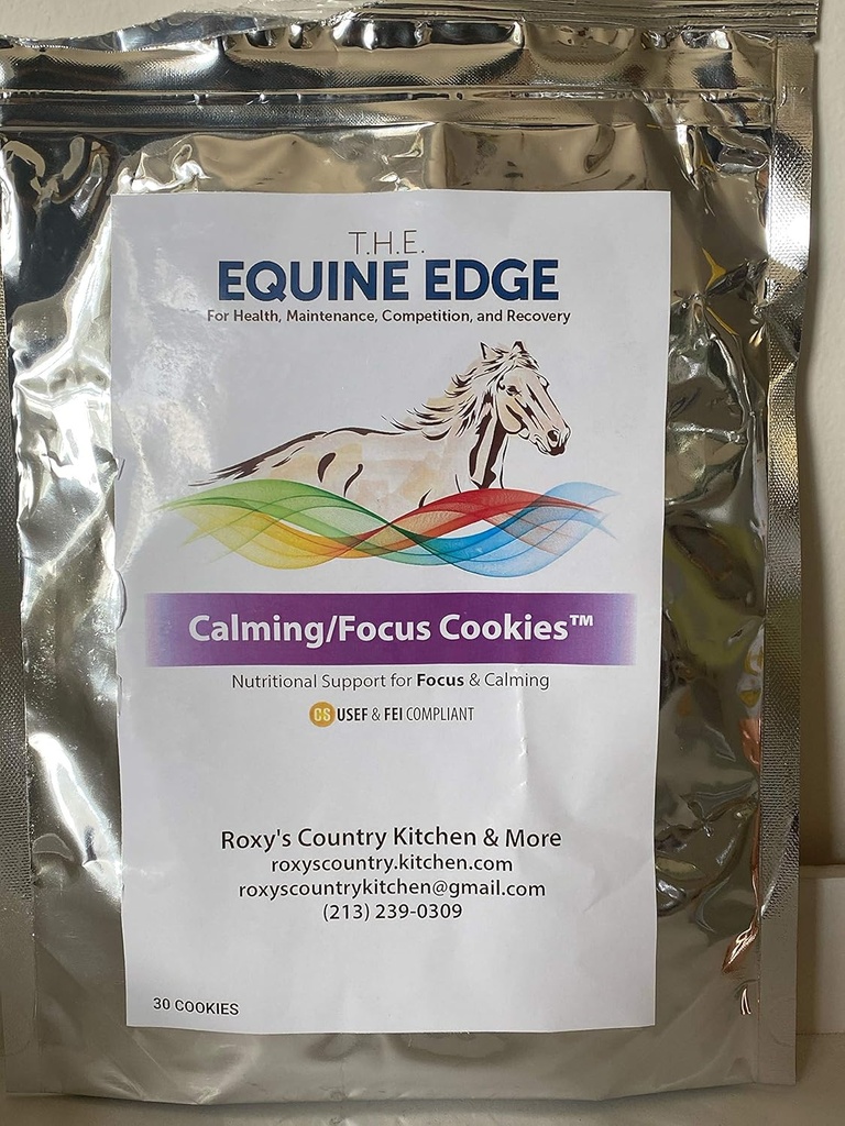 Pokojné / Focus Cookies - Prírodné Konské doplnky pre upokojujúce & Focus, 30 Cookies