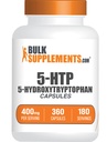 BulkSupplementments.com 5-HTP Kapsule - 5-Hydroxytryptofán, 5 HTP Supplement - 5-HTP 400mg, pre Celkové dobre-Being - bezlepkové, 2 Kapsule naserving, 360 Počet (Pack of 1)
