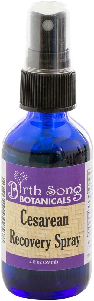 Narodenie Song Botanicals Organic Cesaren Recovery Postpartum Spray, Perenal Spray, Liečenie pre Post Partum starostlivosti a zotavenie, esenciálny pre prácu, pôrod, a dodávky, 2oz fľaše