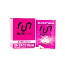 RUN GUM Bubblegum Energy Chewing Gum 50mg Caffeine Taurine & B- Vitamins Per Piece, 24 Pieces (Pack of 12) Sugar Free, Zero Calorie, No Aspartame, and Gluten Free