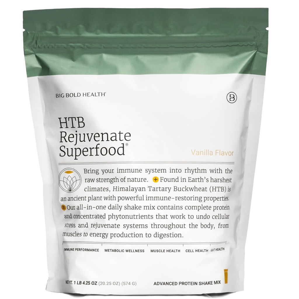 BIG BOLD ZDRAVOTNÍCTVO HTB Rejuvenate Superfood Plant-Based Protein Powder 