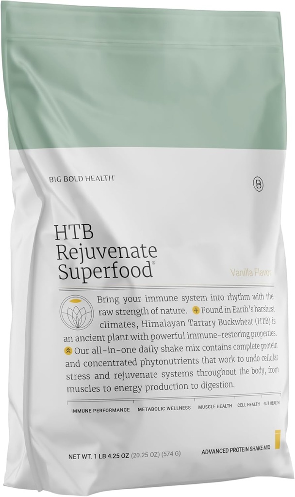 BIG BOLD ZDRAVOTNÍCTVO HTB Rejuvenate Superfood Plant-Based Protein Powder 