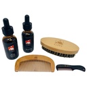 G.B.S Všetky prírodné bradavice grooming Set - zahŕňa drevené bradavice Comb, cestovanie brada štetec, a fúzy Comb - ideálne pre akékoľvek vlasy textúra