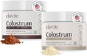 Bovine Colostrum Powder (60 Slúži) Bundle Grass Fed Colostrum pre ženy a mužov - Supplement for Healthy Hair, Skin & Nails - Chocolate & Unflavored - Made in USA
