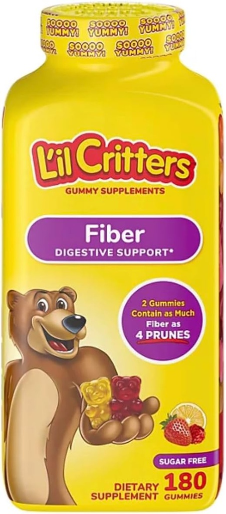 L'il Critters Fiber Gummies, Sugar Free, 180 Count