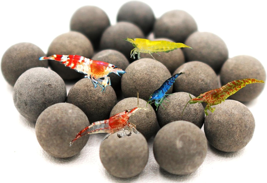 Awesome Industries Betta & Krevety Tourmaline Minerálne guľôčky Akvárium Voda kondicionér Viac ako 30 Prvky Zlepšuje kvalitu vody, pH bilancie, zdravie, farba a chov (20 Balenie pravidelné)